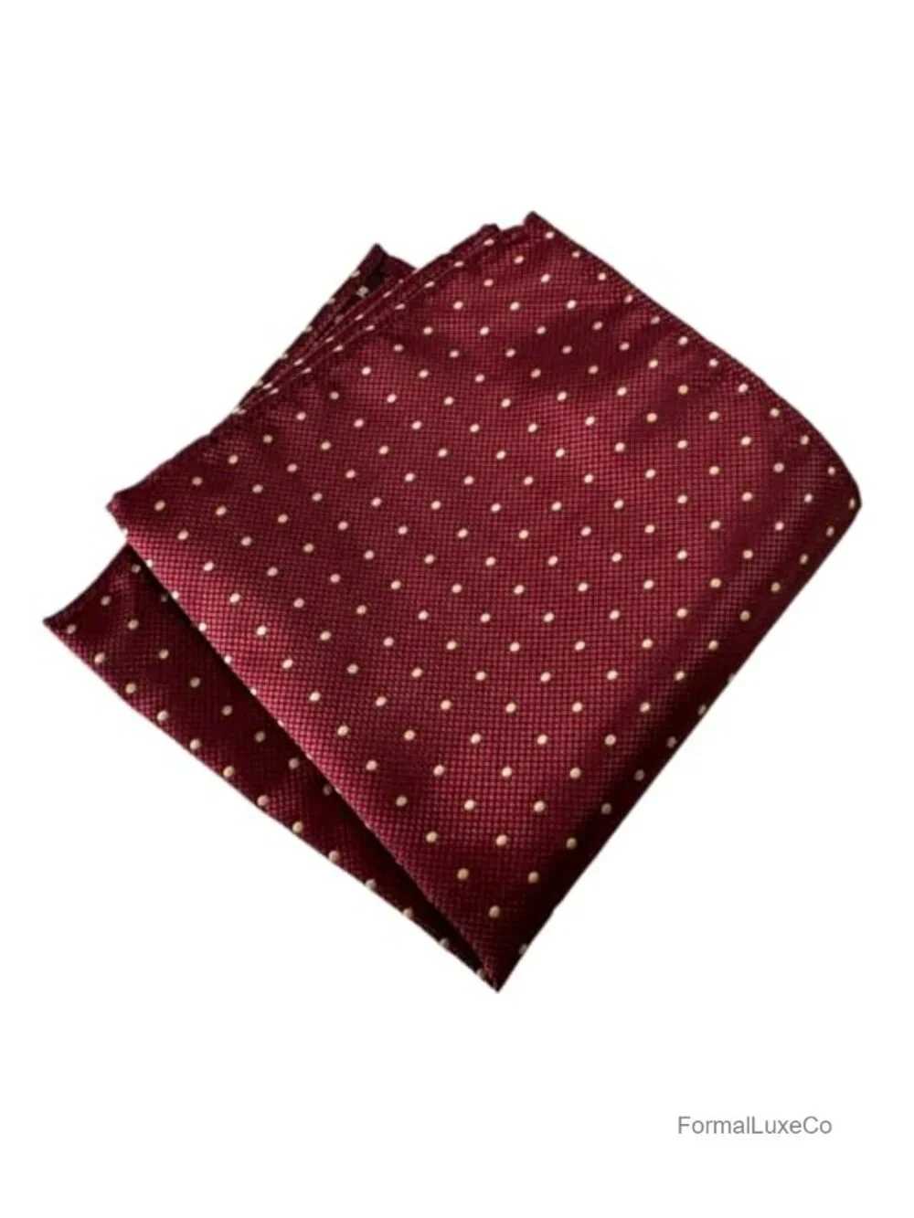 Men Polka Dots Self Tie Ascot Cravat Pocket Square Cufflinks Set Wedding Party